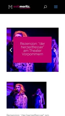 Vorschau der mobilen Webseite webmoritz.de, webMoritz.de