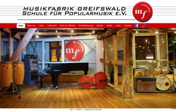 Vorschau von www.musikfabrik.com, Musikfabrik Greifswald - Schule für Popularmusik e. V.