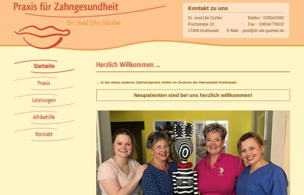 Vorschau von www.dr-ute-guertler.de, Zahnarztpraxis Dr. Ute Gürtler