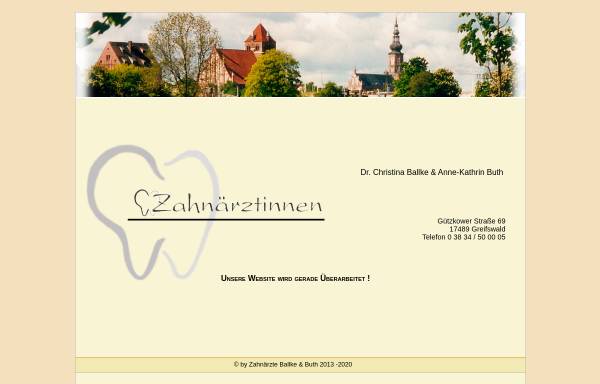 Vorschau von www.zahnaerztinnen-ballke-buth.de, Zahnärztliche Gemeinschaftspraxis Dr. Ballke und Buth