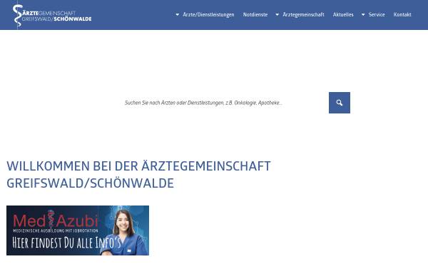 Vorschau von www.medizin-hgw.de, Ärztegemeinschaft Greifswald/Schönwalde