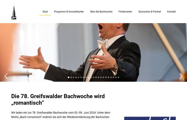 Vorschau von www.greifswalder-bachwoche.de, Greifswalder Bachwoche