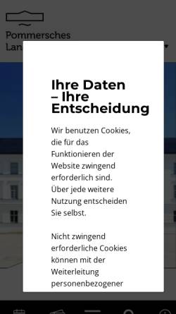 Vorschau der mobilen Webseite www.pommersches-landesmuseum.de, Pommersches Landesmuseum