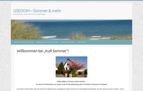 Vorschau von kur-sommer.de, Ferienunterkünfte Karin und Reinhard Sommer