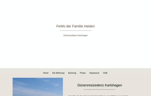 Vorschau von www.ostsee-meine-traumwohnung.de, Ferienwohnung Heiden
