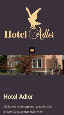 Vorschau der mobilen Webseite www.hotel-adler-garni.de, Hotel Adler