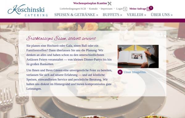 Vorschau von www.koschinski-catering.de, Koschinski Catering
