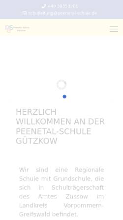 Vorschau der mobilen Webseite www.peenetal-schule.de, Peenetal-Schule Gützkow