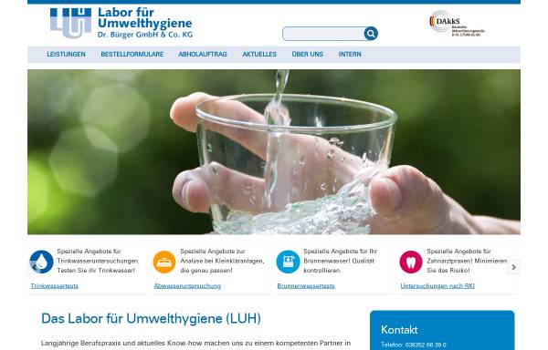 Vorschau von www.luh-buerger.de, LUH - Labor für Umwelthygiene