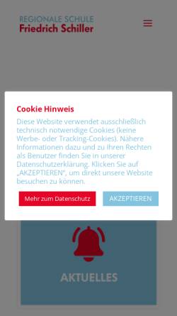 Vorschau der mobilen Webseite www.schillerschule-anklam.de, Realschule Friedrich Schiller
