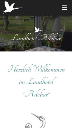 Vorschau der mobilen Webseite www.land-hotel-adebar.de, Landhotel Adebar