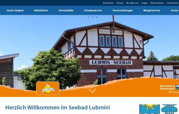 Vorschau von www.lubmin.de, Seebad Lubmin