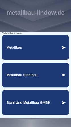 Vorschau der mobilen Webseite www.metallbau-lindow.de, Metallbau Lindow Schlosserei