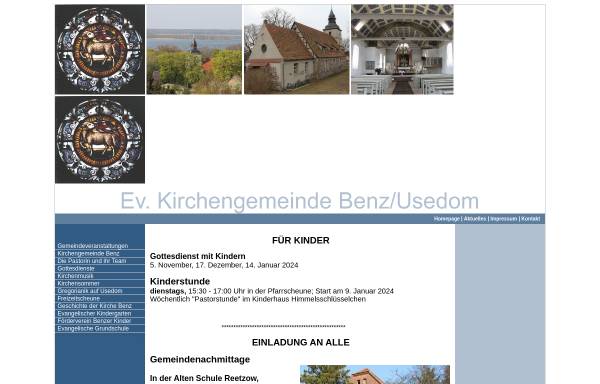 Vorschau von www.kirche-benz.de, St.-Petri-Kirchengemeinde Benz