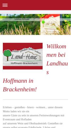Vorschau der mobilen Webseite www.landhaus-hoffmann-brackenheim.de, Landhaus Hoffmann