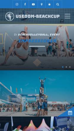 Vorschau der mobilen Webseite usedom-beachcup.de, Usedom-Beachcup