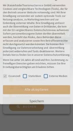 Vorschau der mobilen Webseite www.drei-kaiserbaeder.de, Eigenbetrieb Kaiserbäder Insel Usedom