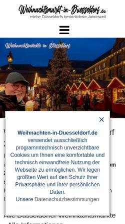 Vorschau der mobilen Webseite www.weihnachten-in-duesseldorf.de, Weihnachtsmarkt in Düsseldorf