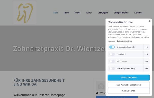 Vorschau von www.zahnarzt-wiontzek.de, Zahnarztpraxis Wiontzek und Kunkel