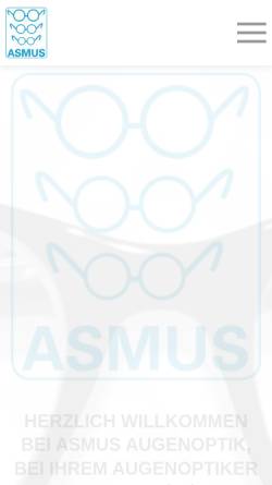 Vorschau der mobilen Webseite www.asmus-augenoptik.de, Asmus Augenoptik Waren, Inh. Roland Asmus