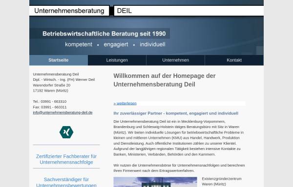 Vorschau von www.unternehmensberatung-deil.de, Unternehmensberatung DEIL - Dipl. - Wirtsch. - Ing. (FH) Werner Deil