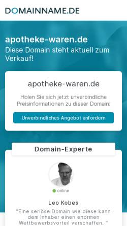 Vorschau der mobilen Webseite www.apotheke-waren.de, Apotheke am Kietz