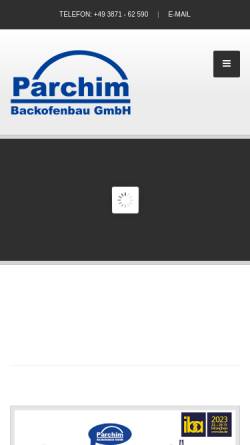 Vorschau der mobilen Webseite backofenbau-parchim.de, Backofenbau GmbH