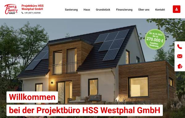 Vorschau von www.hss-westphal.de, Projektbüro HSS Westphal GmbH