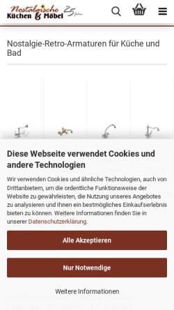 Vorschau der mobilen Webseite www.nostalgischekuechen.de, Nostalgische Küchen und Möbel
