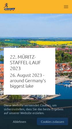 Vorschau der mobilen Webseite www.mueritz-lauf.de, Müritz-Lauf