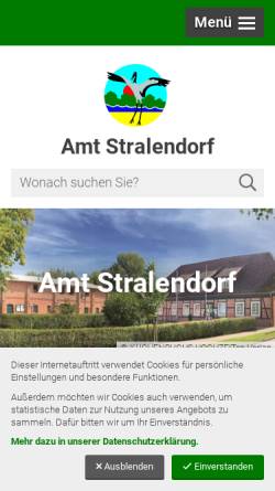 Vorschau der mobilen Webseite www.amt-stralendorf.de, Amt Stralendorf