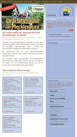 Vorschau der mobilen Webseite www.draisine-mecklenburg.de, Draisinen-Tour Karow-Borkow