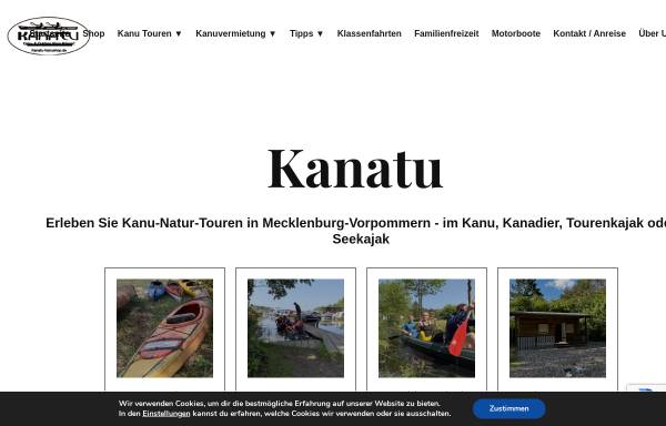 Vorschau von www.kanatu.de, Kanatu Kanu- Natur- Touren