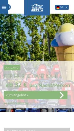 Vorschau der mobilen Webseite www.hafendorf-mueritz.de, Hafendorf Müritz