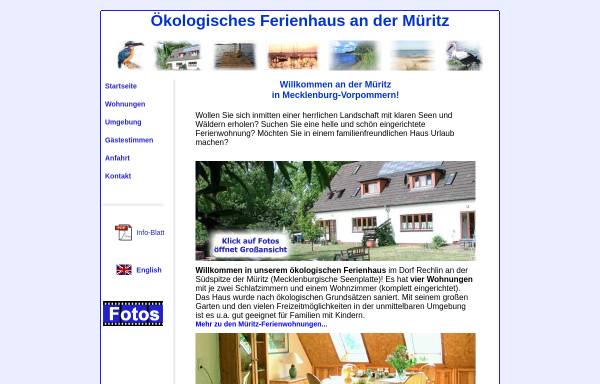 Vorschau von mueritz-haus.de, Ökologisches Ferienhaus an der Müritz