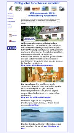 Vorschau der mobilen Webseite mueritz-haus.de, Ökologisches Ferienhaus an der Müritz