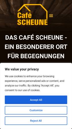 Vorschau der mobilen Webseite www.cafescheune.de, Café Scheune