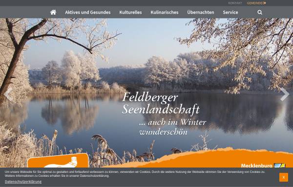 Vorschau von www.feldberger-seenlandschaft.de, Feldberger Seenlandschaft