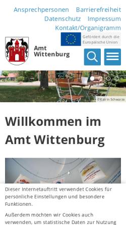 Vorschau der mobilen Webseite www.wittenburg.de, Stadt Wittenburg