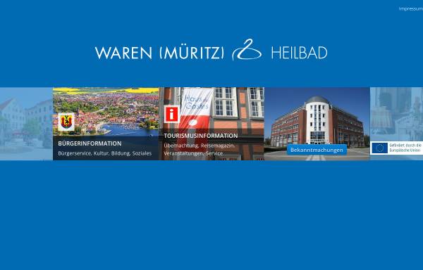 Vorschau von www.waren-mueritz.de, Stadt Waren (Müritz)