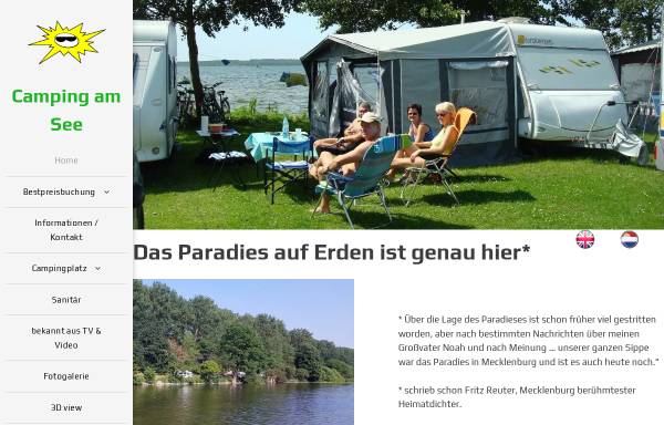 Vorschau von www.camping-alt-schwerin.de, Camping am See Alt Schwerin