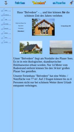 Vorschau der mobilen Webseite www.ferienhaus-plauersee.de, Ferienhaus Belvedere am Plauer See, Inhaber Guido Bischoff