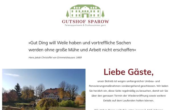 Vorschau von www.gutshof-sparow.de, Hotel Gutshof Sparow