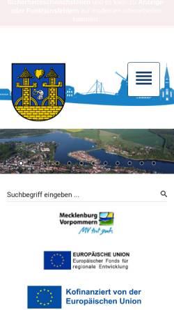 Vorschau der mobilen Webseite www.tourismus-malchow.de, Touristinformation der Inselstadt Malchow