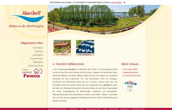 Vorschau von www.maribell.de, Maribell - Urlaubsziel am Jabelschen See