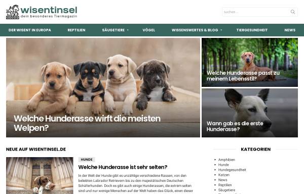 Vorschau von www.wisentinsel.de, Wisentreservat Damerower Werder
