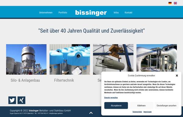 Vorschau von www.bissinger-gmbh.de, Bissinger GmbH