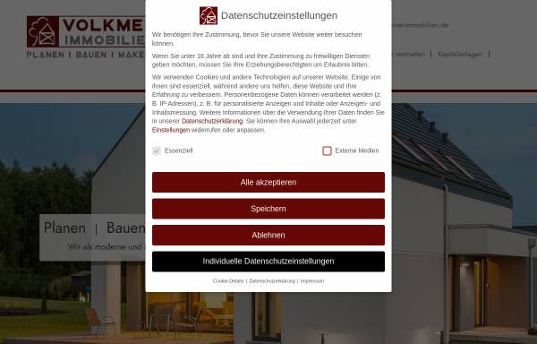 Vorschau von www.volkmer-immobilien.de, Volkmer Immobilien, Inhaber Michael Volkmer