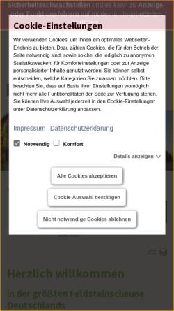Vorschau der mobilen Webseite www.diescheune.de, Die Scheune Bollewick
