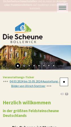 Vorschau der mobilen Webseite www.bollewick.de, Haus Mohrberg - Ferienwohnung Udo Wenzel